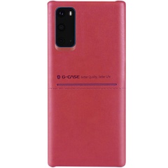 Кожаная накладка G-Case Cardcool Series для Samsung Galaxy S20 Красный