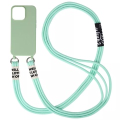 Чехол Cord case c длинным цветным ремешком для Apple iPhone 11 Pro Max (6.5") Зеленый / Pistachio