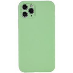 Чехол Silicone Case Full Camera Protective (AA) NO LOGO для Apple iPhone 12 Pro Max (6.7") Мятный / Mint