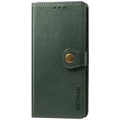 Шкіряний чохол книжка GETMAN Gallant (PU) для Samsung Galaxy A21s, Зеленый