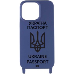 Чехол Cord case Ukrainian style c длинным цветным ремешком для Samsung Galaxy A51 Темно-синий / Midnight blue