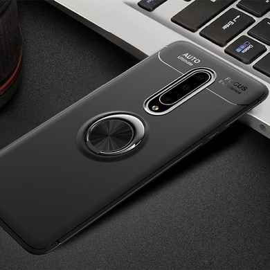 TPU чохол Deen ColorRing під магнітний тримач (opp) для OnePlus 8, Черный / Черный