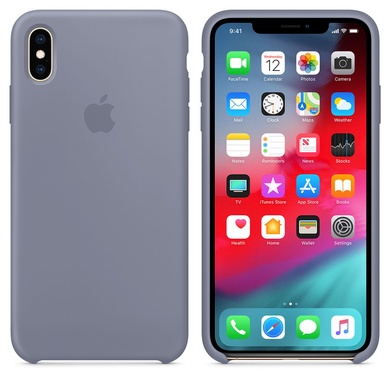 Чохол Silicone Case (AA) для Apple iPhone XS Max (6.5 "), Сірий / Lavender Gray