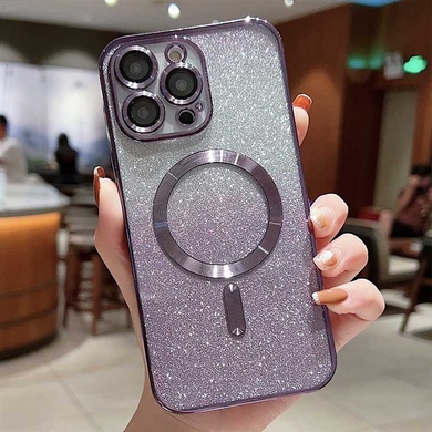 TPU чехол Delight case with MagSafe с защитными линзами на камеру для Apple iPhone 12 Pro (6.1") Фиолетовый / Purple