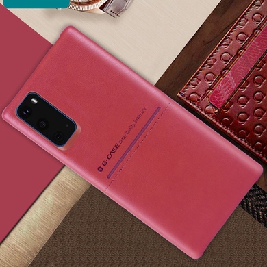 Шкіряна накладка G-Case Cardcool Series для Samsung Galaxy S20, Червоний