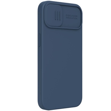 Силиконовая накладка Nillkin Camshield Silky Magnetic для Apple iPhone 14 Plus (6.7") Синий