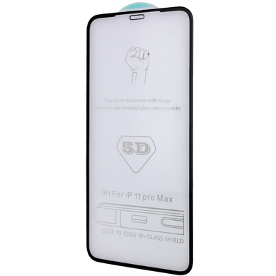 Захисне скло 5D Hard (full glue) (тех.пак) для Apple iPhone 12 Pro / 12 (6.1"), Чорний