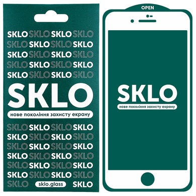 Захисне скло SKLO 5D для Apple iPhone 7 / 8 / SE (2020) (4.7 "), Белый