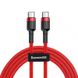 Дата кабель Baseus Cafule Type-C to Type-C Cable PD 2.0 60W (1m) (CATKLF-G) Красный