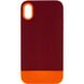Чохол TPU+PC Bichromatic для Apple iPhone XR (6.1"), Brown burgundy / Orange