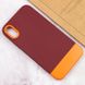Чехол TPU+PC Bichromatic для Apple iPhone XR (6.1") Brown burgundy / Orange