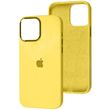 Чохол Silicone Case Metal Buttons (AA) для Apple iPhone 13 Pro Max (6.7"), Желтый / Bright Yellow