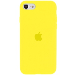 Чехол Silicone Case Full Protective (AA) для Apple iPhone SE (2020) Желтый / Neon Yellow