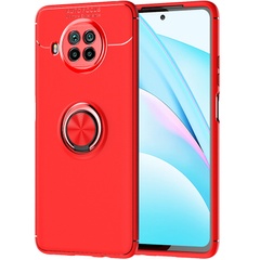 TPU чохол Deen ColorRing під магнітний тримач (opp) для Xiaomi Mi 10T Lite / Redmi Note 9 Pro 5G, Красный / Красный