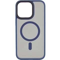 TPU+PC чохол Metal Buttons with MagSafe для Apple iPhone 15 Pro Max (6.7"), Синий