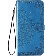 Кожаный чехол (книжка) Art Case с визитницей для Realme C11 Синий