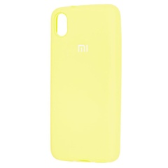 Чехол Silicone Cover Full Protective (AA) для Xiaomi Redmi 7A Желтый / Yellow