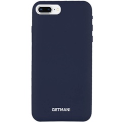 Чехол Silicone Case GETMAN for Magnet для Apple iPhone 7 plus / 8 plus (5.5"), Синий / Gray Cobalt