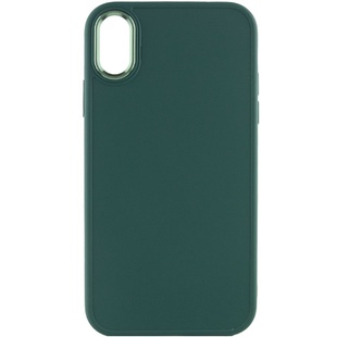 TPU чехол Bonbon Metal Style для Apple iPhone XS Max (6.5") Зеленый / Pine green