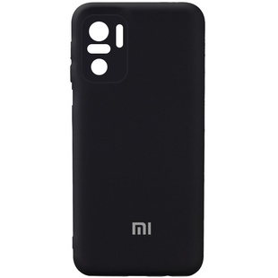 Чехол Silicone Cover Full Camera (AA) для Xiaomi Redmi Note 10 / Note 10s Черный / Black