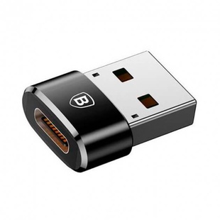 Перехідник Baseus USB Male To Type-C Female Adapter Converter 3A (CAAOTG-01), Чорний