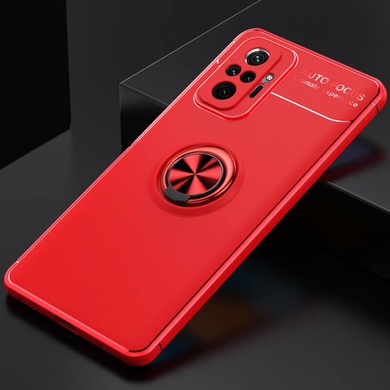 TPU чохол Deen ColorRing під магнітний тримач (opp) для Xiaomi Redmi Note 10 Pro / 10 Pro Max, Красный / Красный