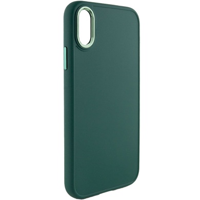 TPU чохол Bonbon Metal Style для Apple iPhone XS Max (6.5"), Зелений / Pine green