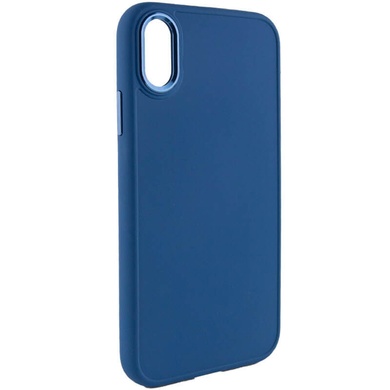 TPU чехол Bonbon Metal Style для Apple iPhone XS Max (6.5") Синий / Denim Blue