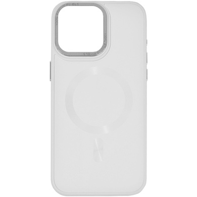 Чехол TPU+Glass Sapphire Midnight Open Camera with MagSafe для Apple iPhone 15 Plus (6.7") Белый / White