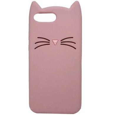 Силиконовая накладка 3D Cat для Apple iPhone 7 plus / 8 plus (5.5"), Розовый