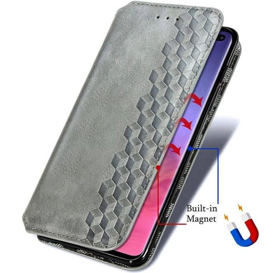 Шкіряний чохол книжка GETMAN Cubic (PU) для Samsung Galaxy A32 5G, Сірий