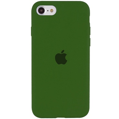 Чехол Silicone Case Full Protective (AA) для Apple iPhone SE (2020) Зеленый / Army green