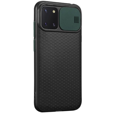 Чохол Camshield Black TPU зі шторкою захищає камеру для Samsung Galaxy Note 10 Lite (A81), Черный / Темно-зеленый
