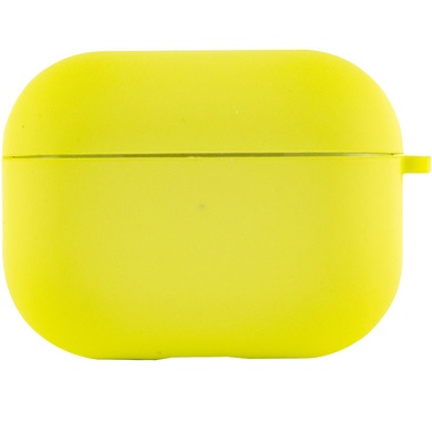 Силіконовий футляр з мікрофіброю для навушників Airpods Pro, Желтый / Bright Yellow