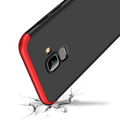 Пластикова накладка GKK LikGus 360 градусів (opp) для Samsung A530 Galaxy A8 (2018), Черный / Красный