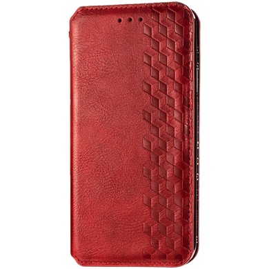 Кожаный чехол книжка GETMAN Cubic (PU) для Xiaomi Redmi 9 Красный