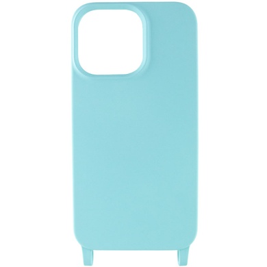 Чехол Cord case c длинным цветным ремешком для Apple iPhone 12 Pro Max (6.7") Бирюзовый / Marine Green
