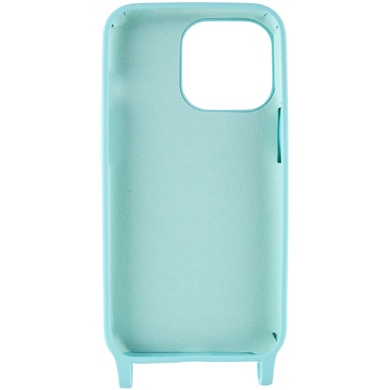 Чехол Cord case c длинным цветным ремешком для Apple iPhone 12 Pro Max (6.7") Бирюзовый / Marine Green