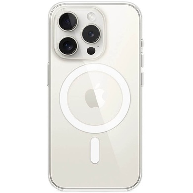 TPU чохол Clear Case with Magnetic safe для Apple iPhone 15 Pro Max (6.7"), Безбарвний (прозорий)