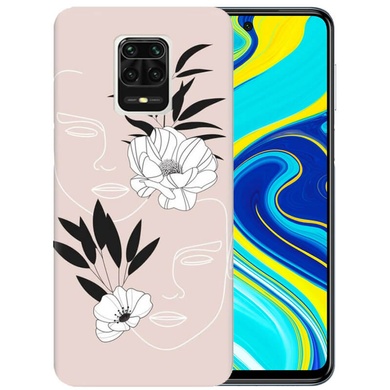 Силиконовый чехол Line Art для Xiaomi Redmi Note 9s / Note 9 Pro / Note 9 Pro Max, 2 Faces