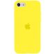 Чохол Silicone Case Full Protective (AA) для Apple iPhone SE (2020), Желтый / Neon Yellow