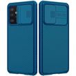 Карбоновая накладка Nillkin Camshield (шторка на камеру) для Samsung Galaxy A52 4G / A52 5G / A52s Синий / Blue