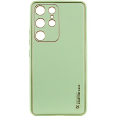 Шкіряний чохол Xshield для Samsung Galaxy S21 Ultra, Зеленый / Pistachio