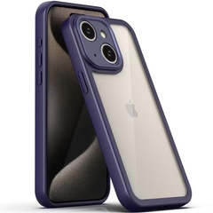 TPU чохол Transparent + Colour 1,5mm для Apple iPhone 15 (6.1"), Purple