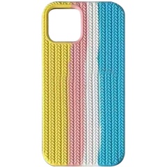 Чохол Silicone case Full Braided для Apple iPhone 13 Pro (6.1"), Желтый / Голубой