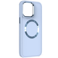 TPU чохол Bonbon Metal Style with MagSafe для Apple iPhone 14 Plus (6.7"), Голубой / Mist blue