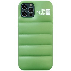 Чехол-пуховик Puffer case для Apple iPhone 12 Pro Max (6.7") Зеленый