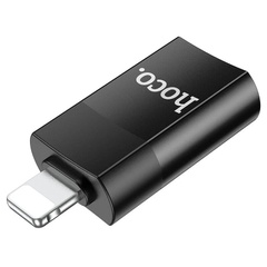 Перехідник Hoco UA17 Lightning Male to USB Female USB2.0, Чорний