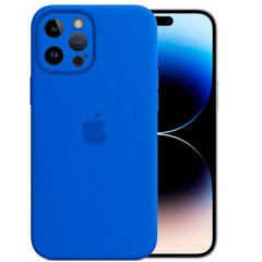 Чохол Silicone Case Full Camera Protective (AA) для Apple iPhone 14 Pro Max (6.7"), Синій / Capri Blue