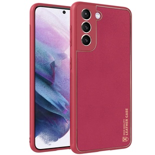 Кожаный чехол Xshield для Samsung Galaxy S23 FE Бордовый / Plum Red